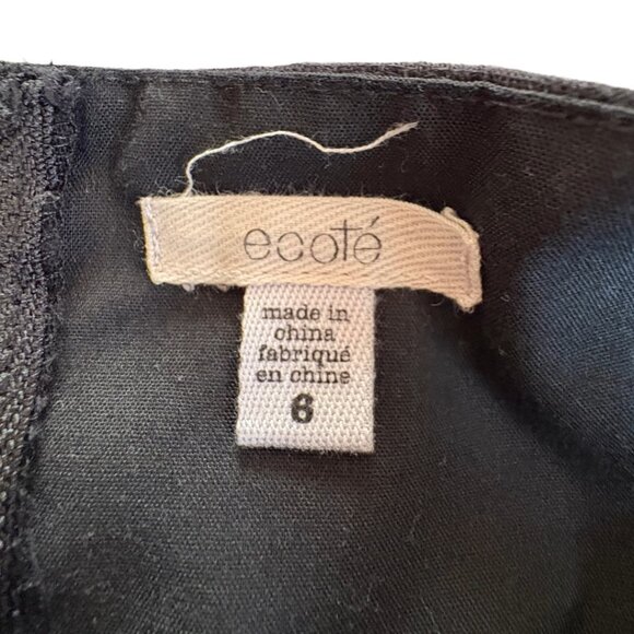 Ecoté Black Cut-Out Mini Dress Women’s Size 6 Sleeveless Exposed Zipper Back Par - Picture 3 of 4